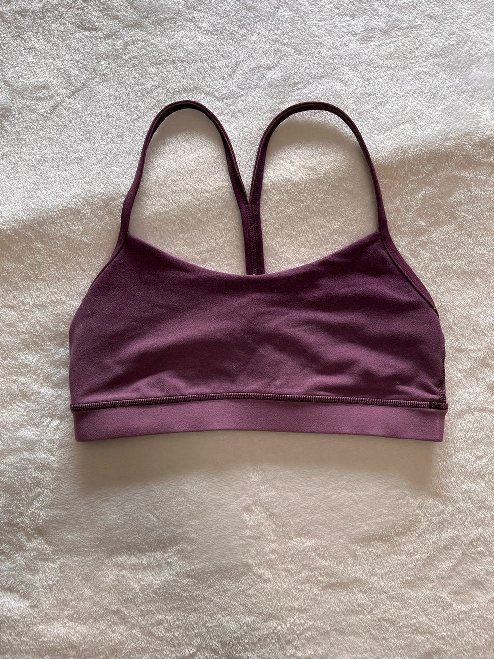 LULULEMON Flow Y Sports Bra Muted Plum Purple Mauve Women’s Sz 6 EUC